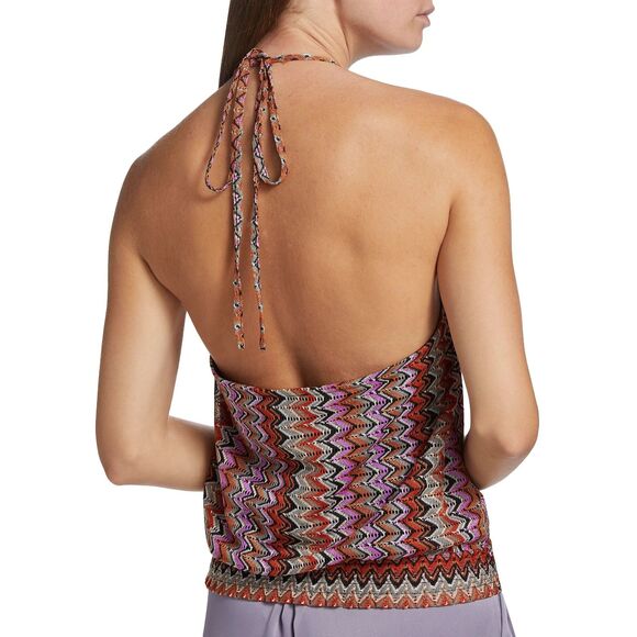 NWT Ramy Brook Adda Zig Zag Open Knit Halter Top in Soho Multi Size Medium - Picture 6 of 16